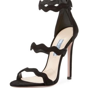 Prada Black Suede Heel